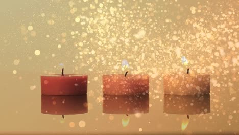 animation of light spots over candles