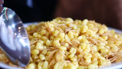 plate of mixed dal and pasta