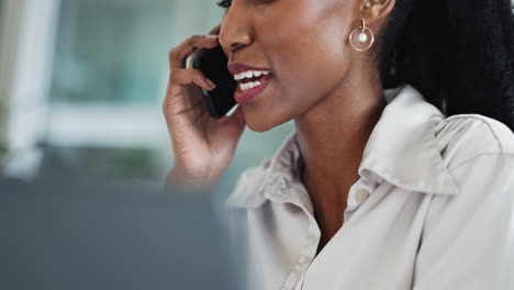 Phone-call,-contact-and-business-woman-closeup
