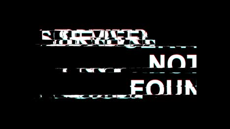 server not found glitch effect text digital tv distortion 4k loop animation