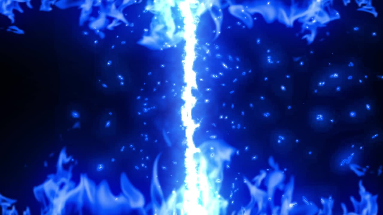 파란 불 대 인터페이스 배경 루프 애니메이션