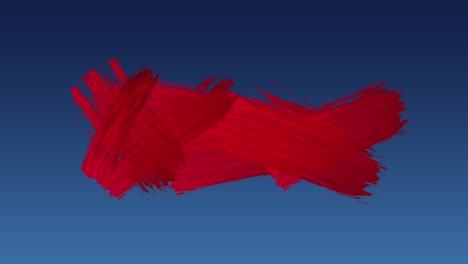 animation of red shapes over blue background