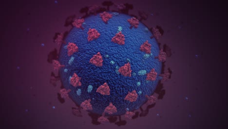 animación del ciclo de fondo del concepto del coronavirus covid-19