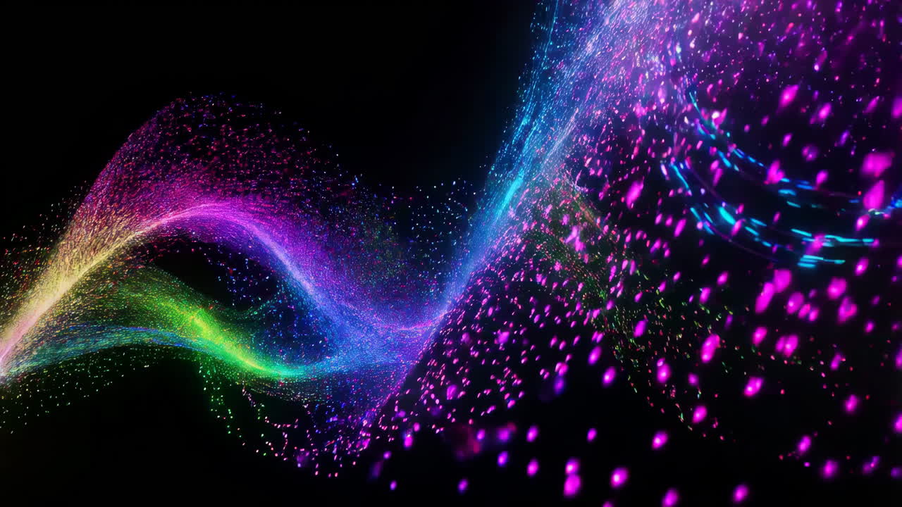 Abstract Glowing Particle Waves