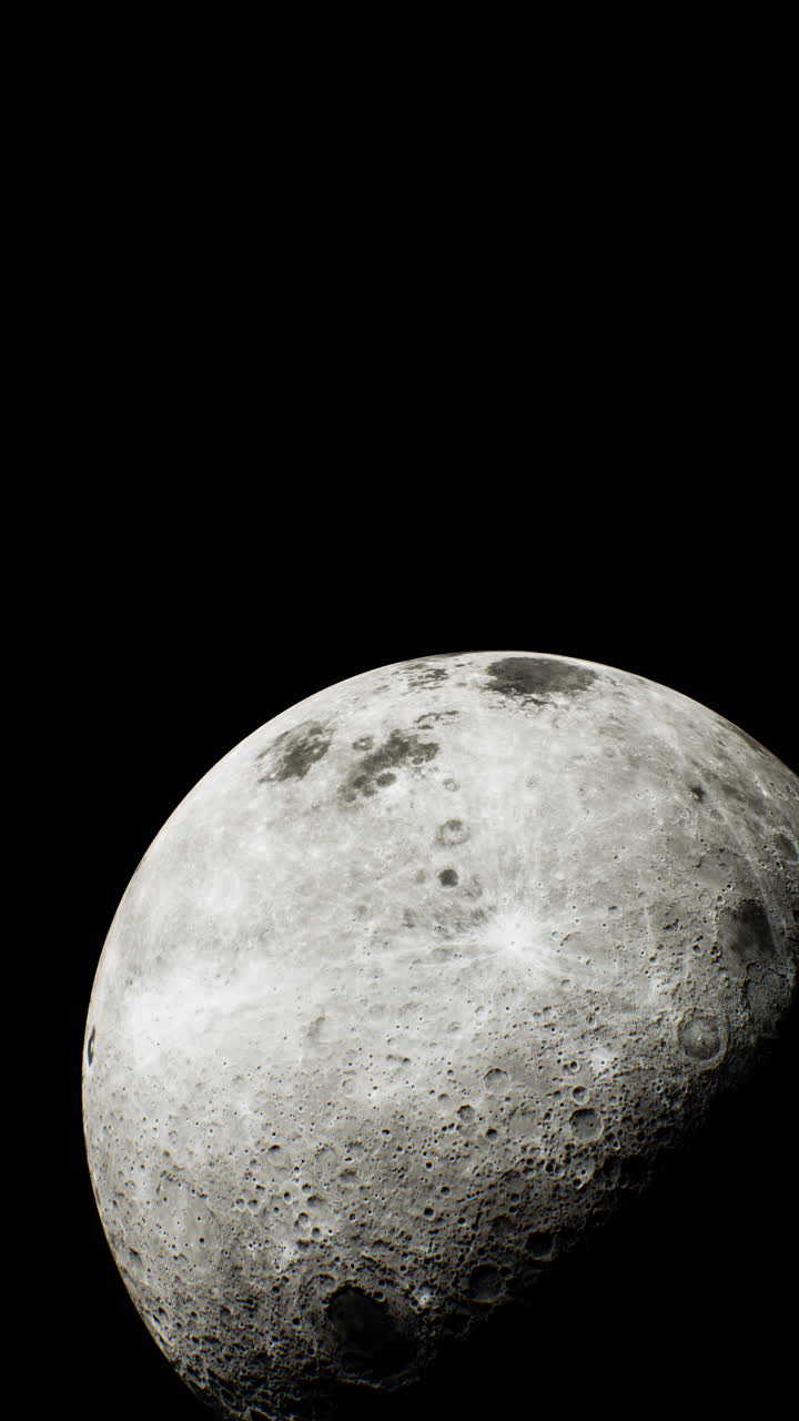Vista em close-up da Lua