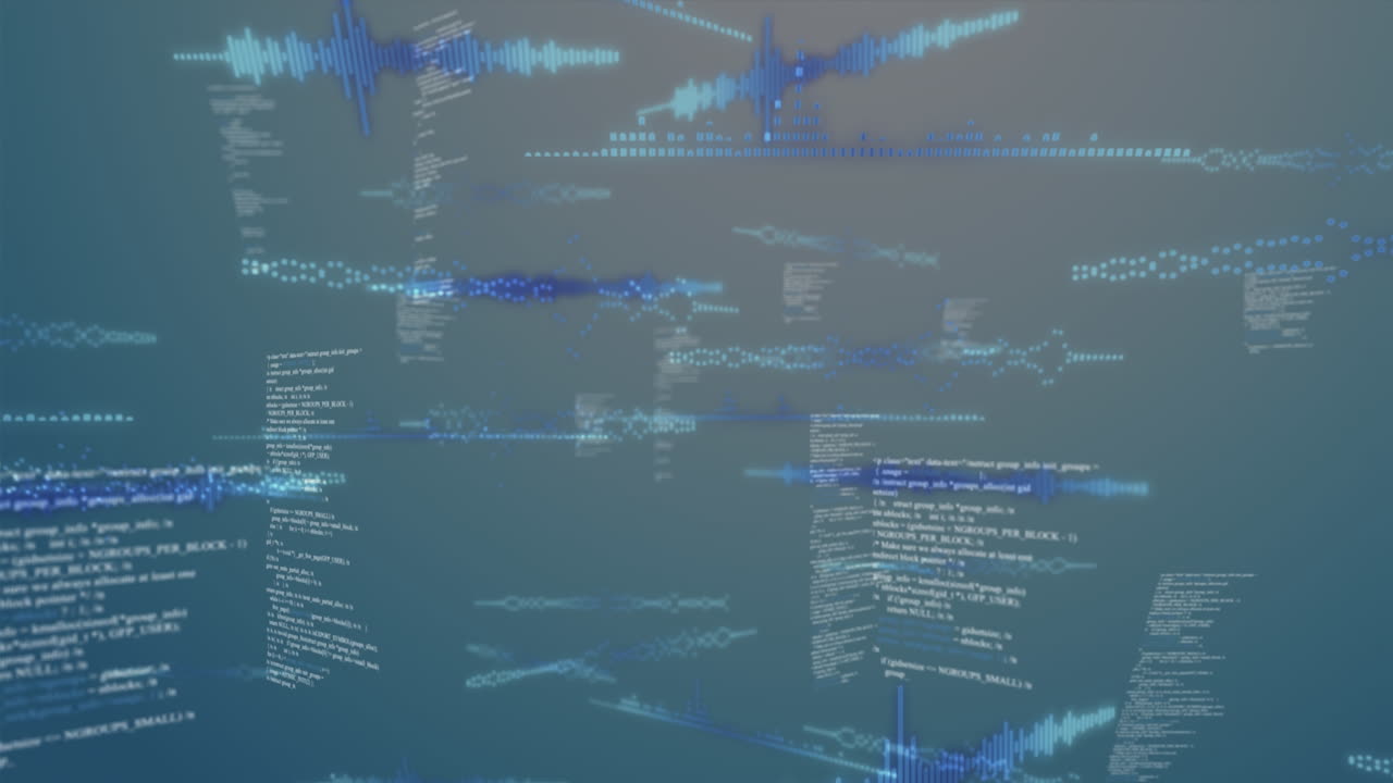 Animation of data processing over shapes