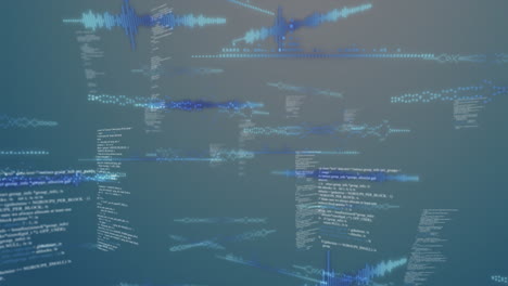 animation of data processing over shapes