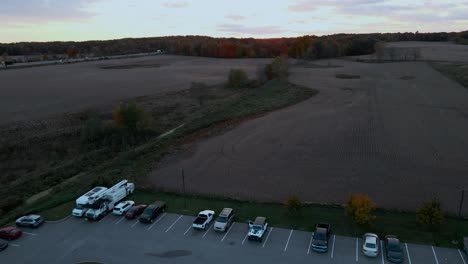 a lot of carpool near old farmland in michigan