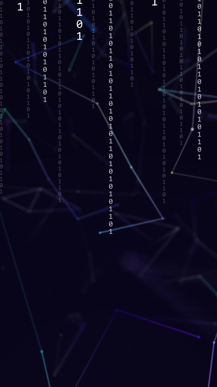 Animation of connections, binary coding and data processing
