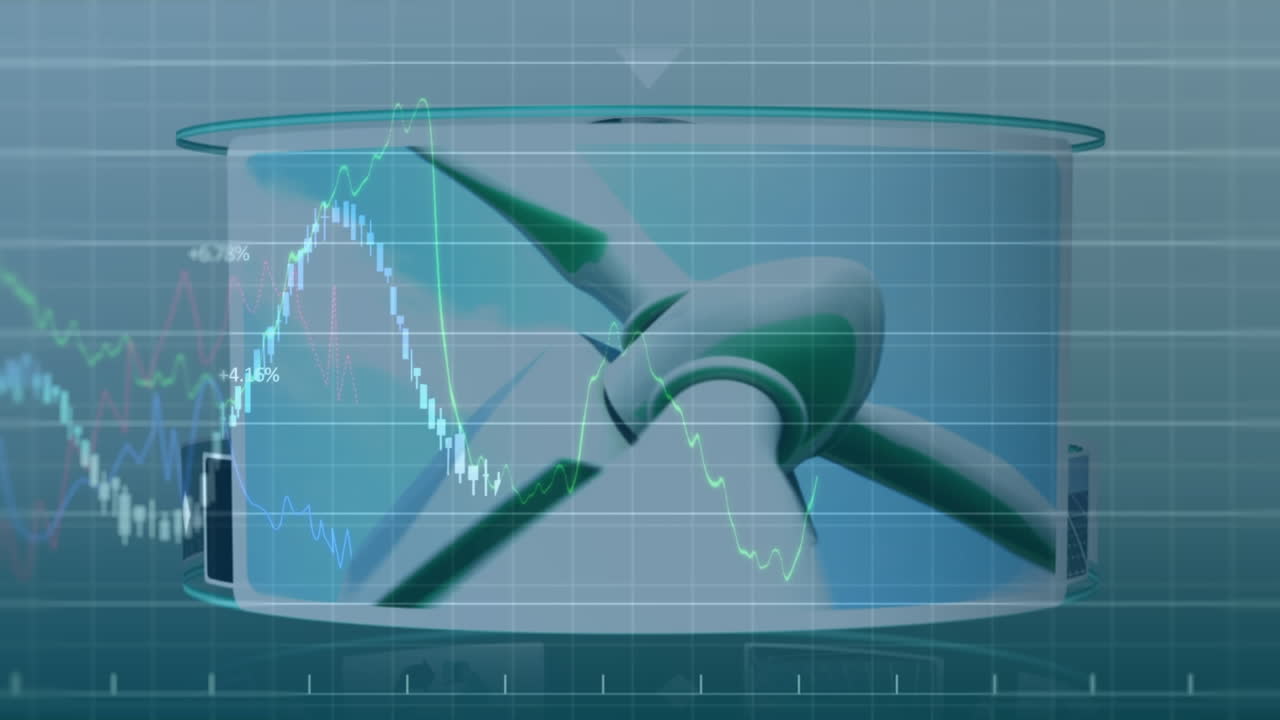 회전하는 지구에 대한 데이터 처리와 함께 손으로 만지는 화면의 애니메이션