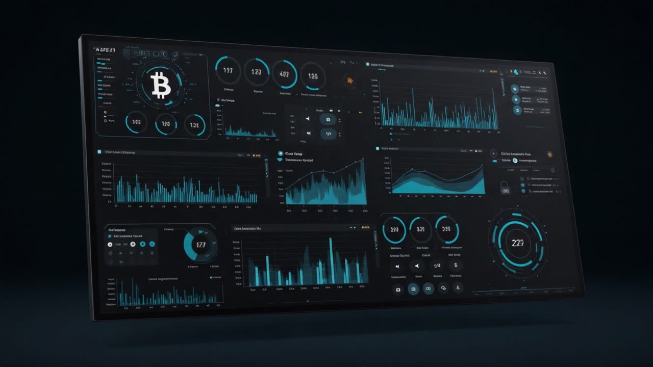Dynamic Cryptocurrency Dashboard Showcasing Real-Time Data Analytics and Performance Metrics with Stunning Visualizations in a Modern Interface