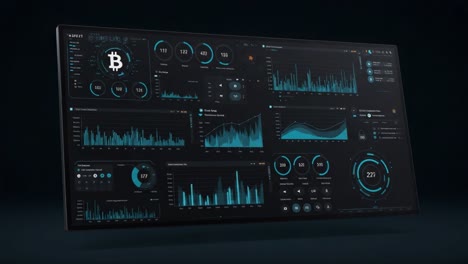 dynamic cryptocurrency dashboard showcasing real-time data analytics and performance metrics with stunning visualizations in a modern interface