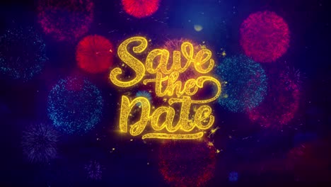 save the date fireworks graphic