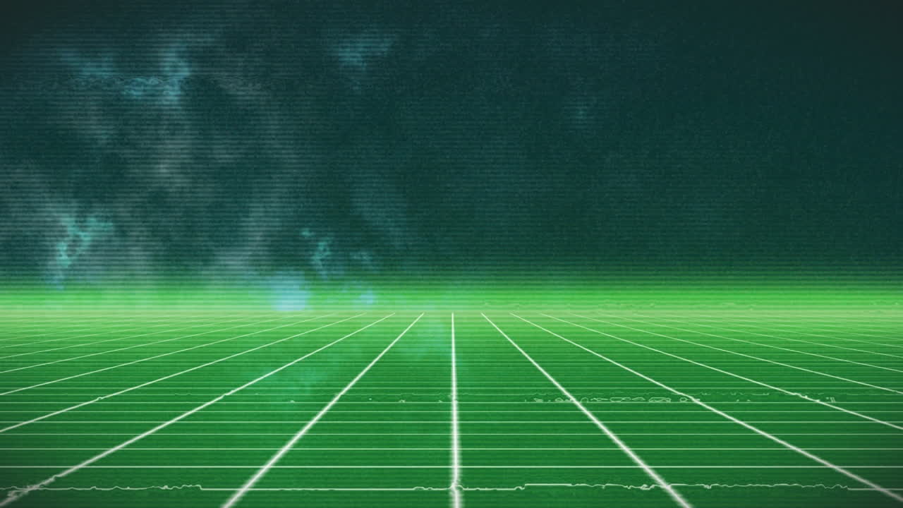 텍스처 된 녹색 배경에 대한 녹색 그리드 네트워크의 애니메이션.