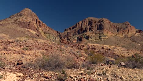 jagged desert rock formation on big bend national park arid slopes