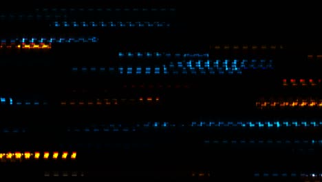 tecnología abstracta líneas de neón brillantes fondo de movimiento con efecto glitch