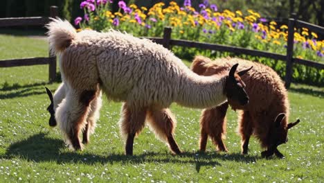 las llamas en un campo