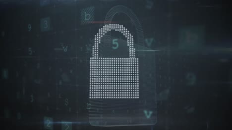 animation of cyber attack warning over online security symbols