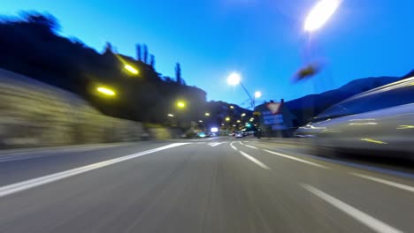 fast driving at "vallnord"-"la massana" (andorra).time lapse.