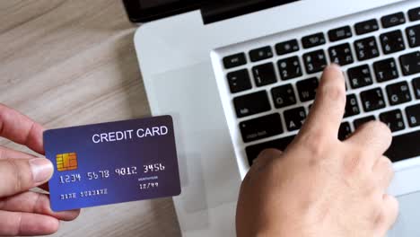 credit card for business store shopping on online store.