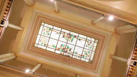 villa window roof with columns