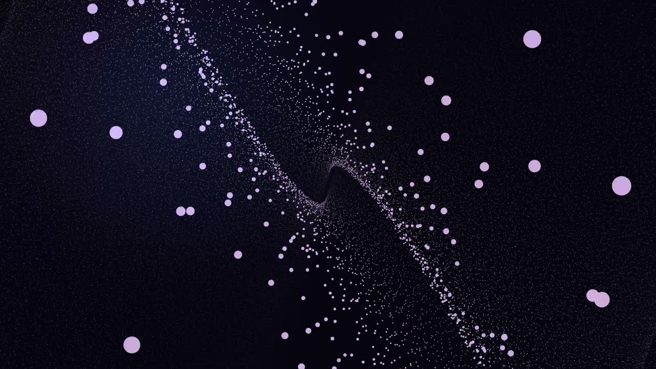 Abstract Spiral Galaxy with Twinkling Particles