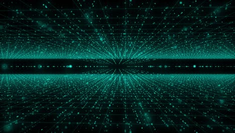 technology 4k digital fly through space tunnel binary number data code animation background.