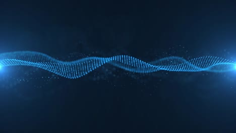 fondo azul abstracto con fondo de ondas. concepto futurista de tecnología y ciencia. video gráfico en movimiento de imágenes 4k