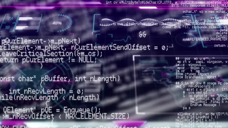 Animation of data processing on interface