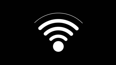 icon connection to wifi point with a changing level of signal