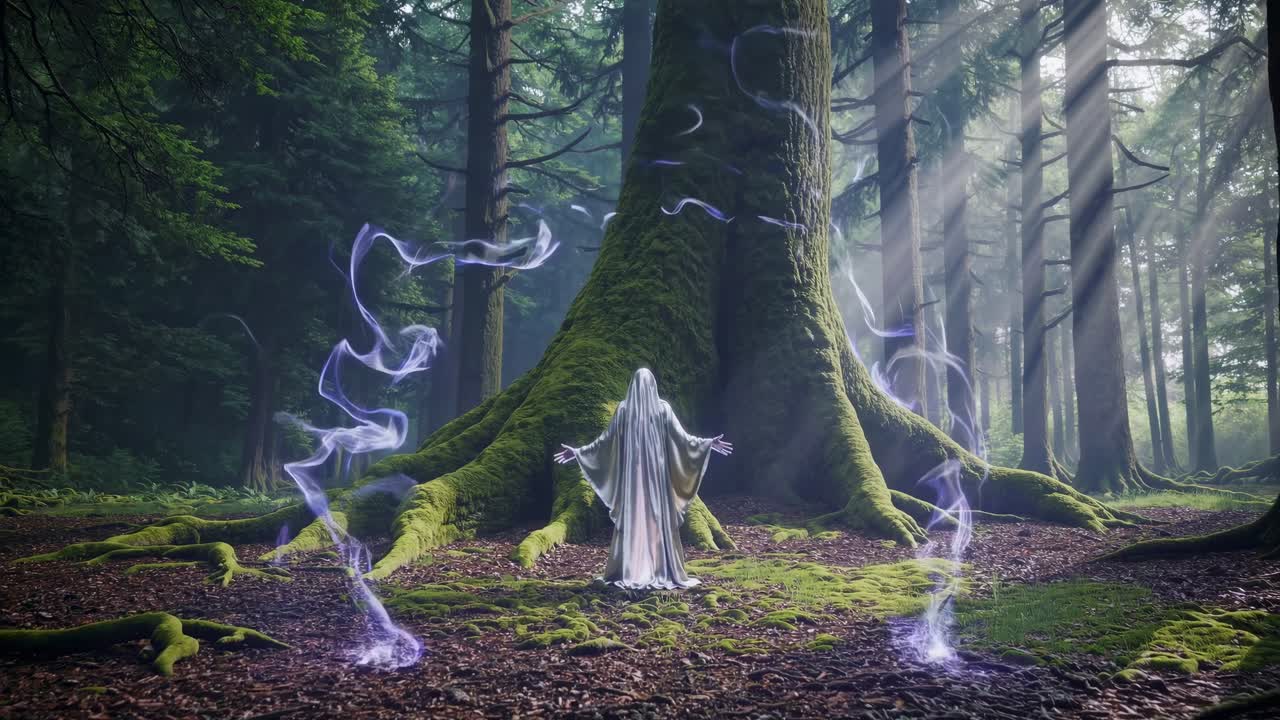 Mystical Figure in a Forest