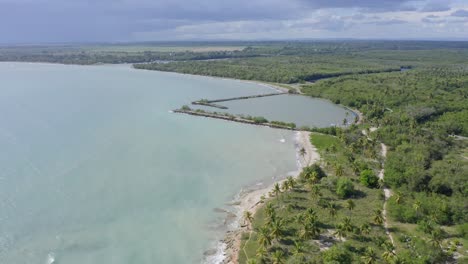 soco river mouth and surrounding landscape in dominican republic