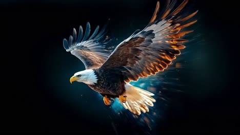 majestic bald eagle in flight
