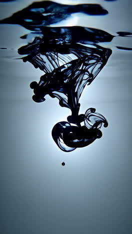 black ink diffusion in water