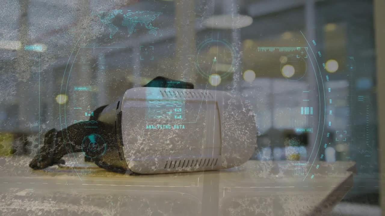 vr 헤드 ⁇ 을 통해 스 ⁇  스캔 및 데이터 처리 애니메이션