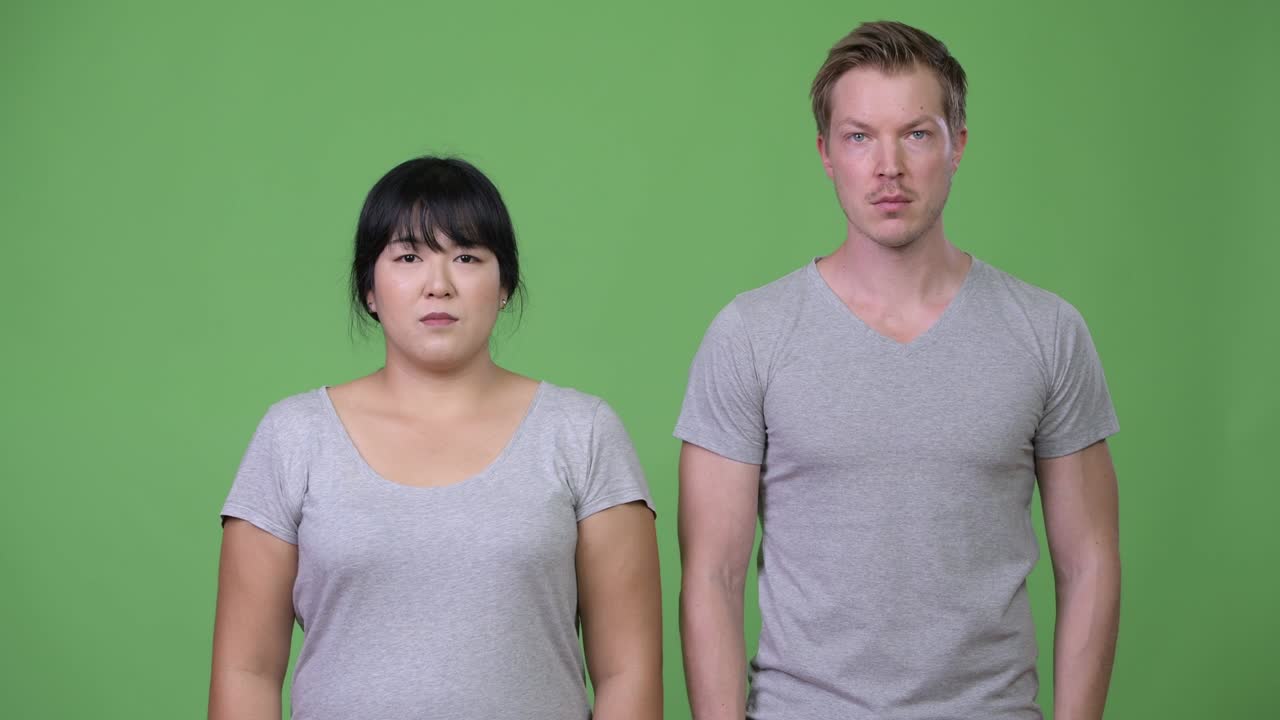 Young multi-ethnic couple together