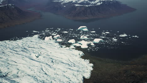 panoramic view of big glacier at alaska