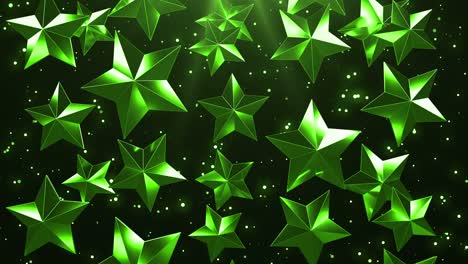 bucle de estrellas de fondo verde