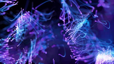 dancing particle effect, 4k abstract animation with wavy lines and shapes