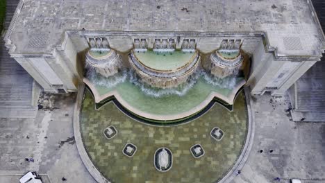 drone shot of fonte de luminosa in lisbon