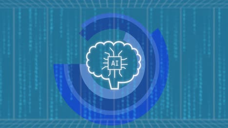 animación de todo el texto y el icono, procesamiento de datos sobre el alcance
