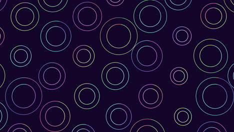 Motion random rainbow rings and circles pattern