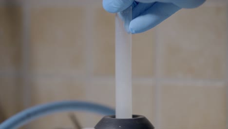 preparación de tubos de ensayo de laboratorio en el laboratorio