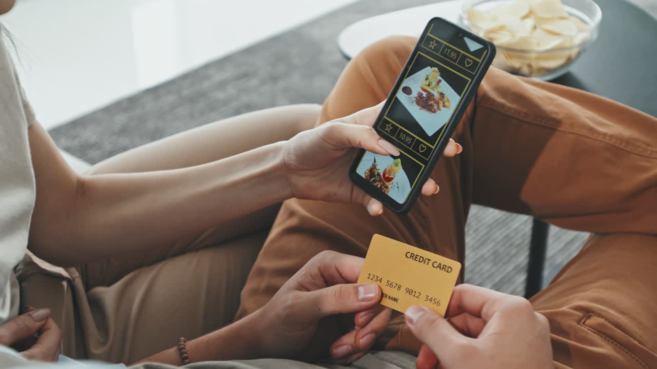 Couple Ordering Food Online
