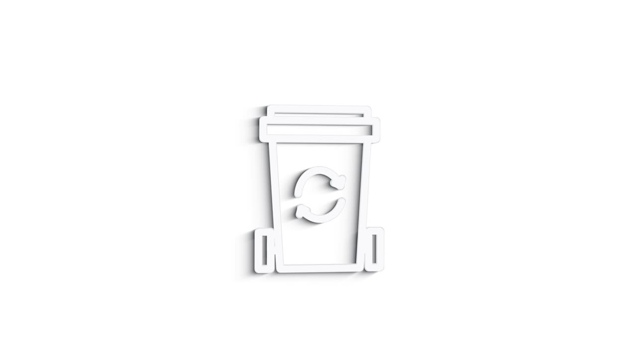 3d 그림자 아이콘을 재활용, 행성을 구원, 회전, 모션 그래픽과 함께 애니메이션