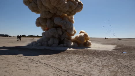 military explosion training exercise