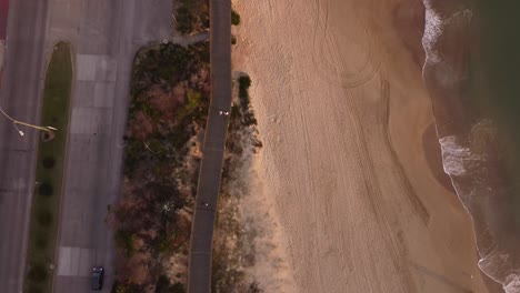 coastal pedestrian path along punta del este beach, uruguay