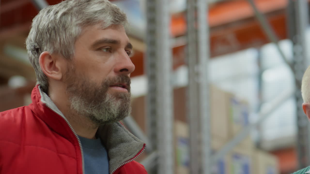 People exploring a warehouse