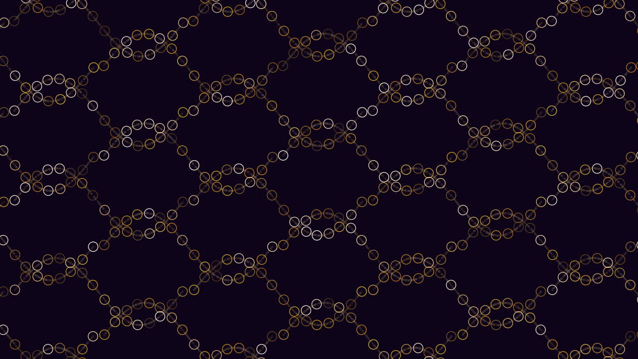 anillos futuristas de neón y patrón de ondas en el espacio oscuro