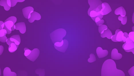 Romantic-purple-hearts-in-floating-pattern-valentine's-day-background-image